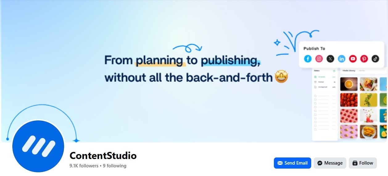 ContentStudio Facebook cover photo
