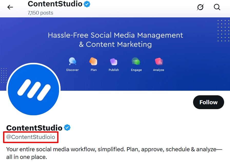 ContentStudio Twitter handle