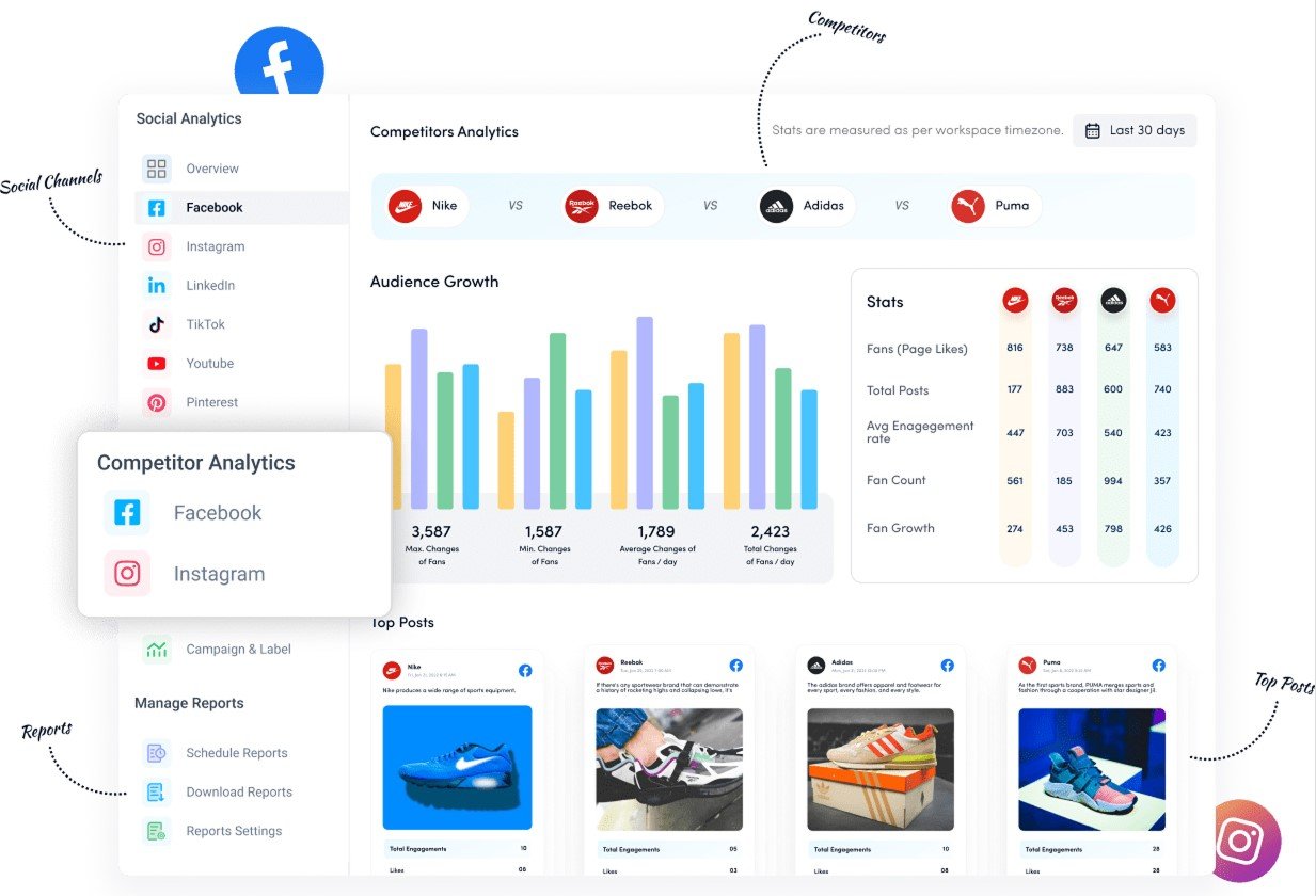 ContentStudio competitor analytics
