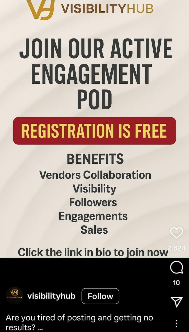 Exclusive access follow us example
