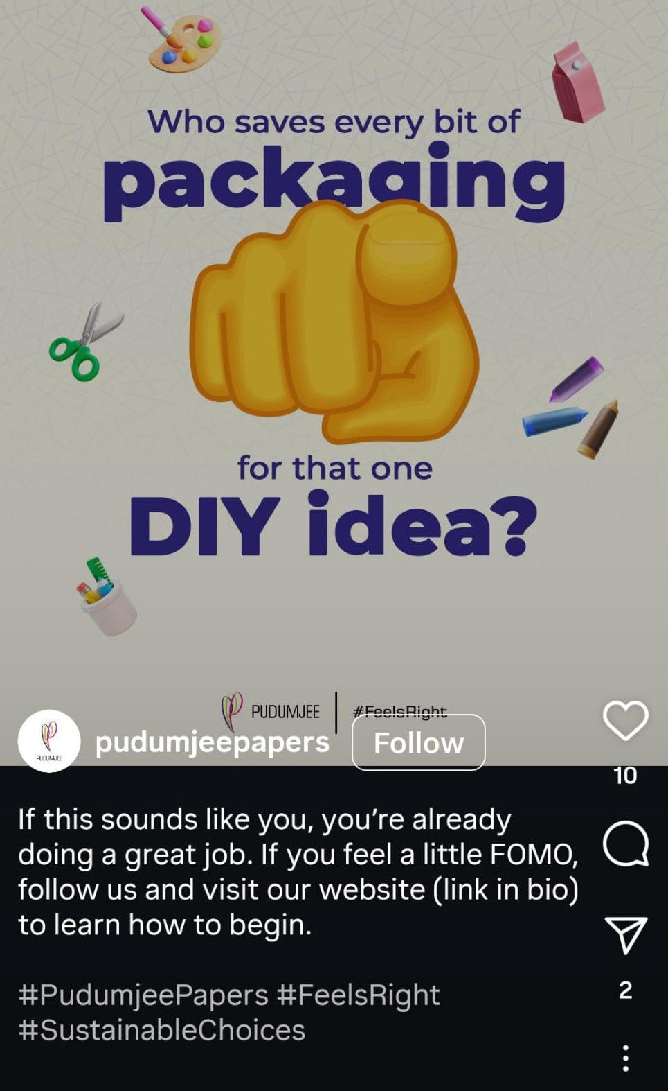 FOMO trigger follow us template