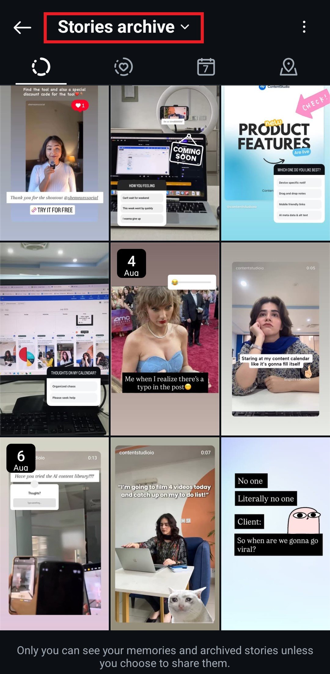 Instagram Stories archive