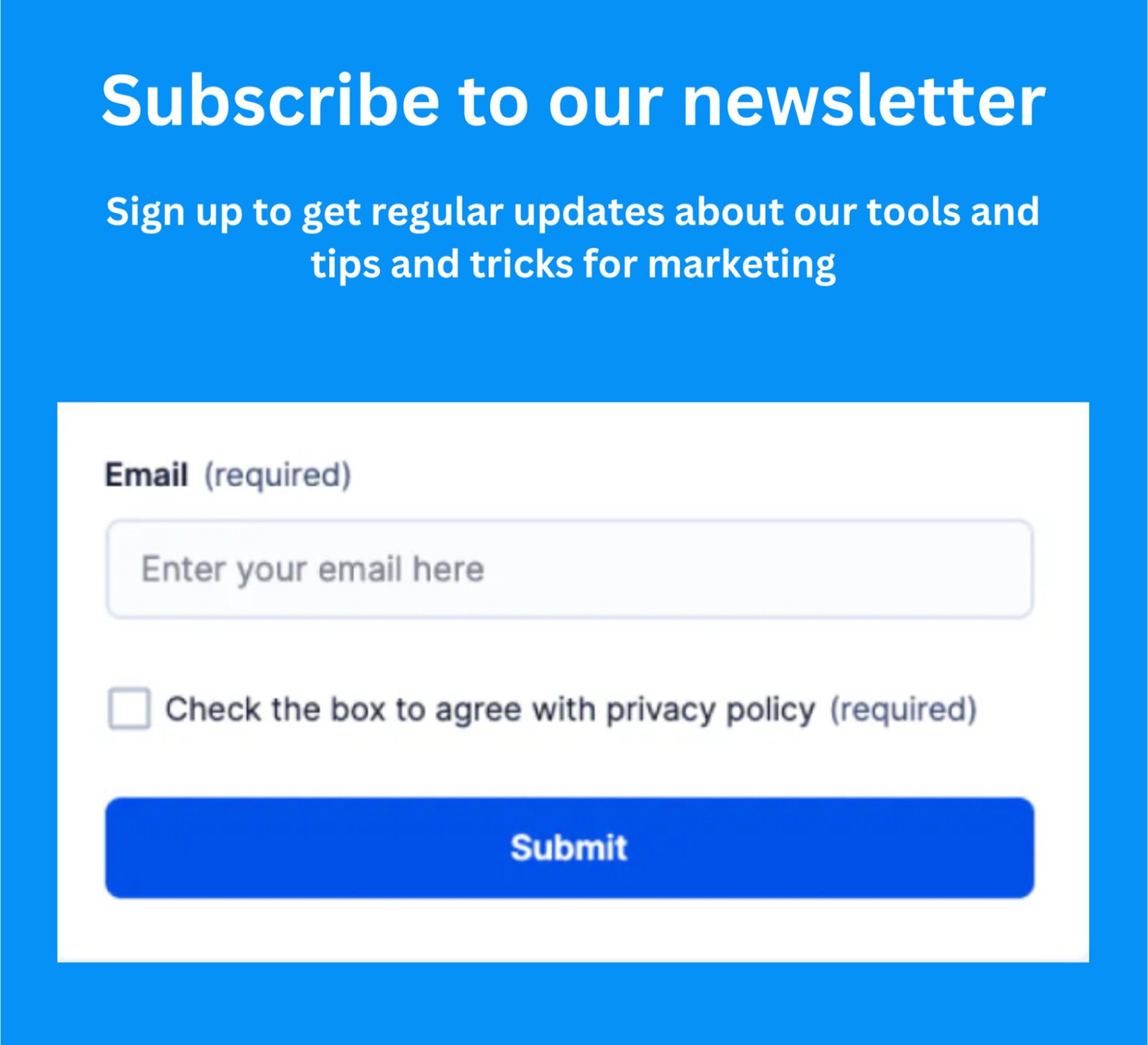 Newsletter signup prompt
