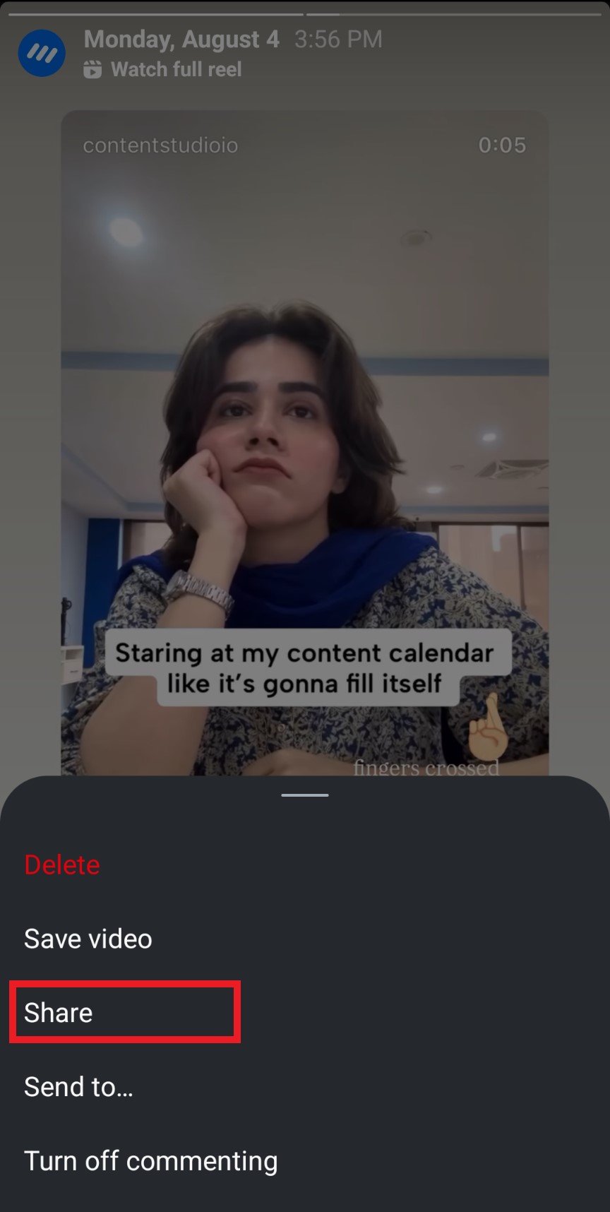 Share an archived Story on Instagram