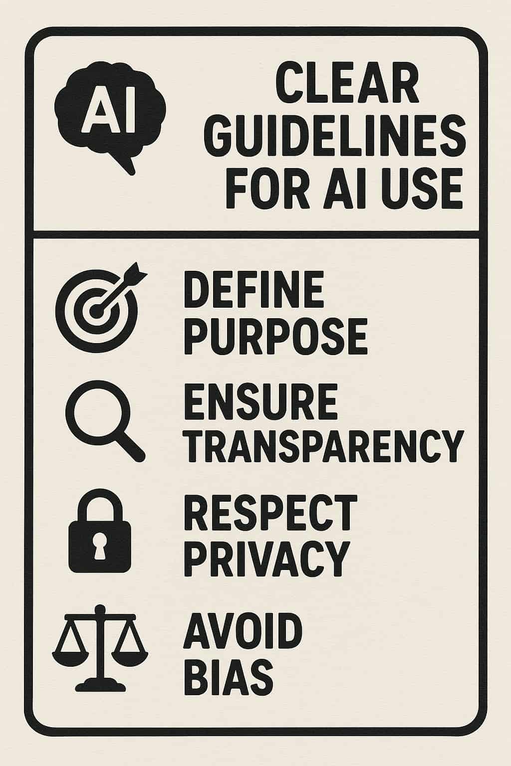 clear guidelines for AI use
