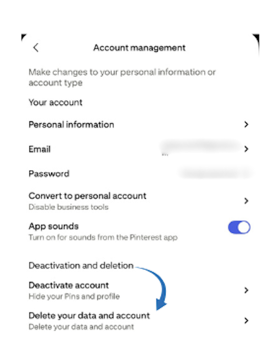 Choose the delete option