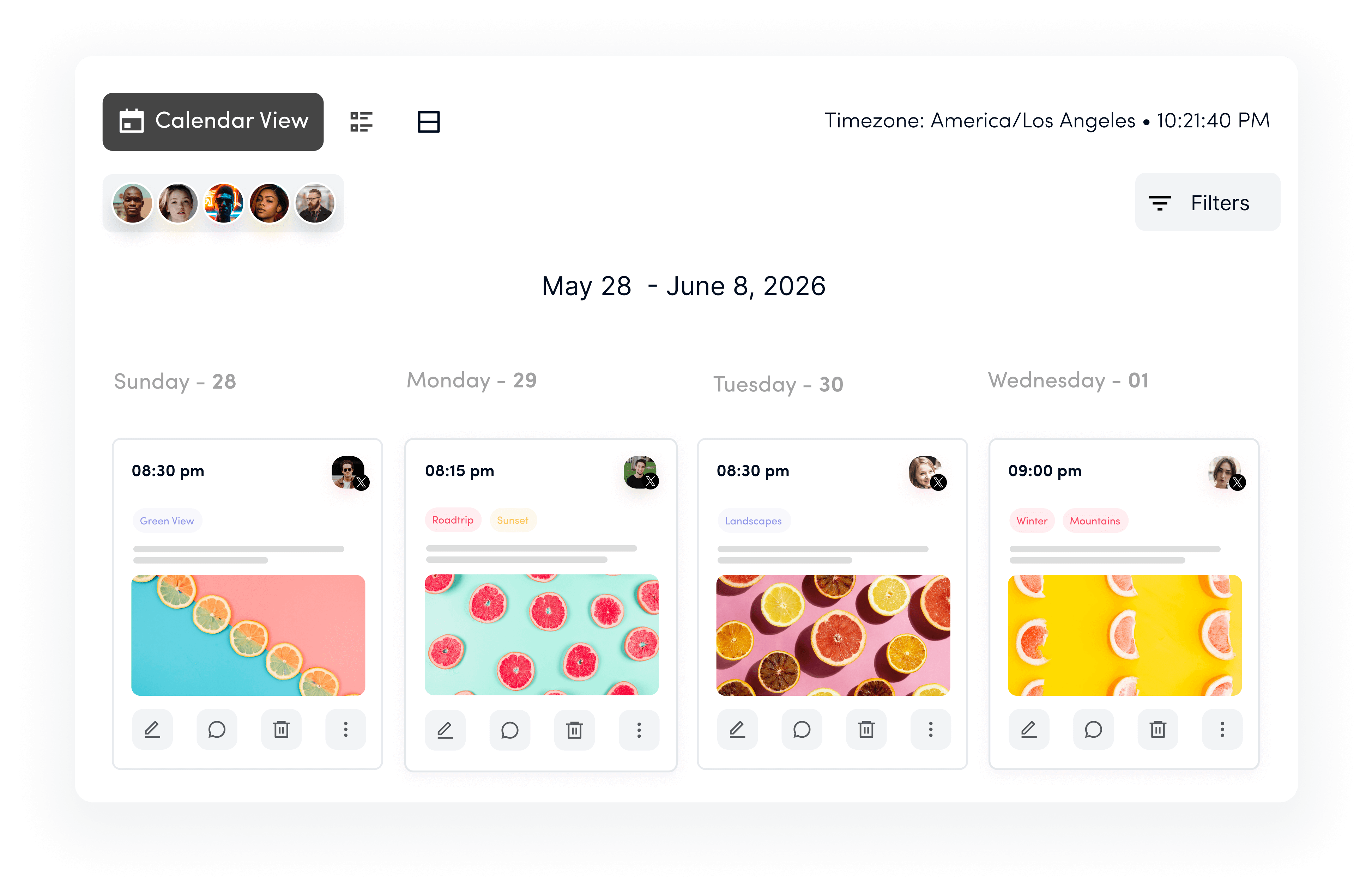 ContentStudio content calendar