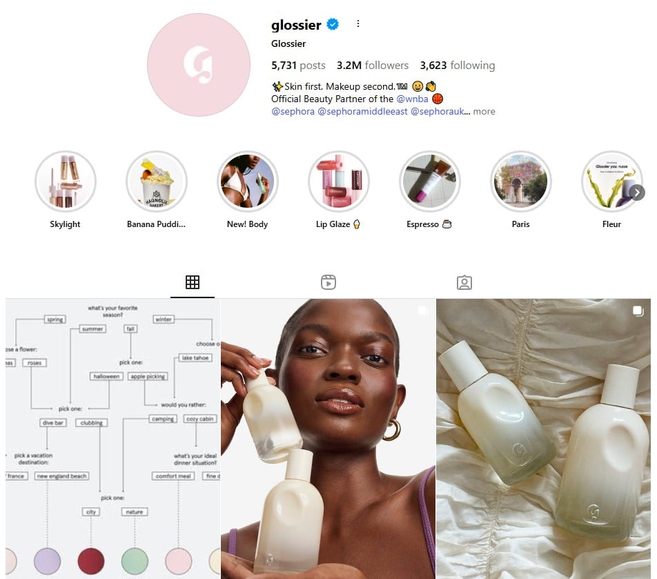 Glossier brand identity