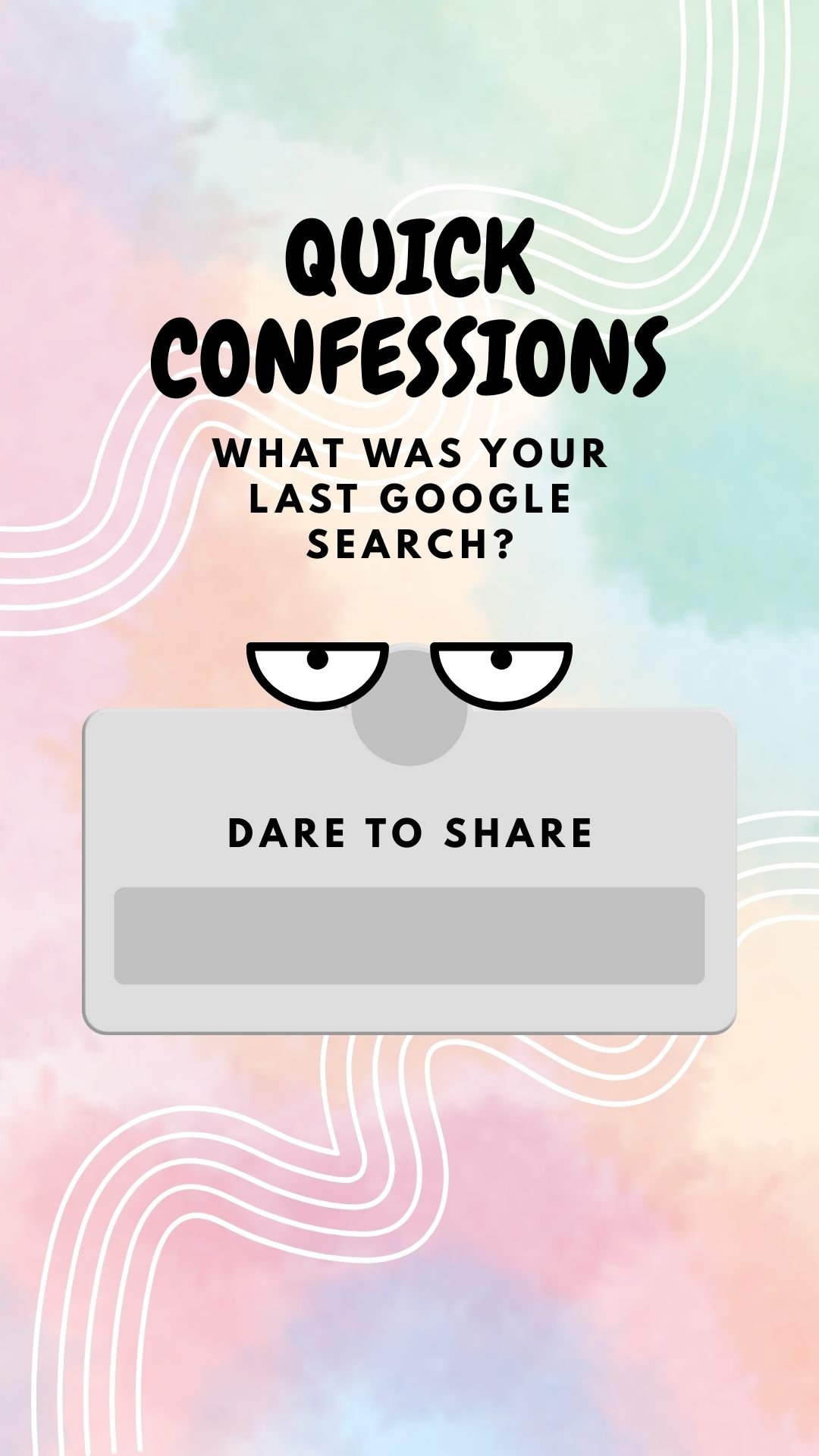 Instagram story confessions