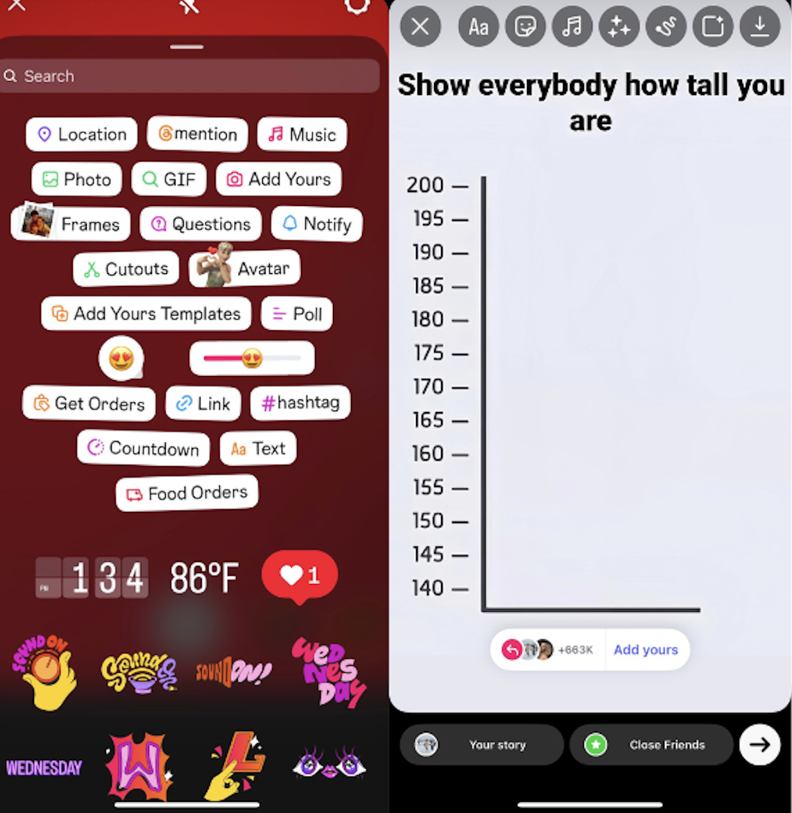 find Instagram story ideas