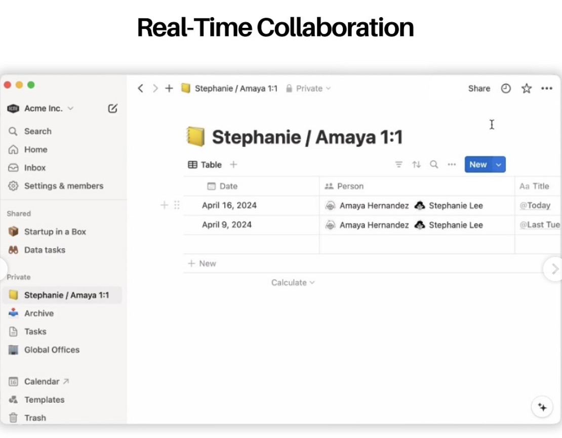 Real-time collaboration