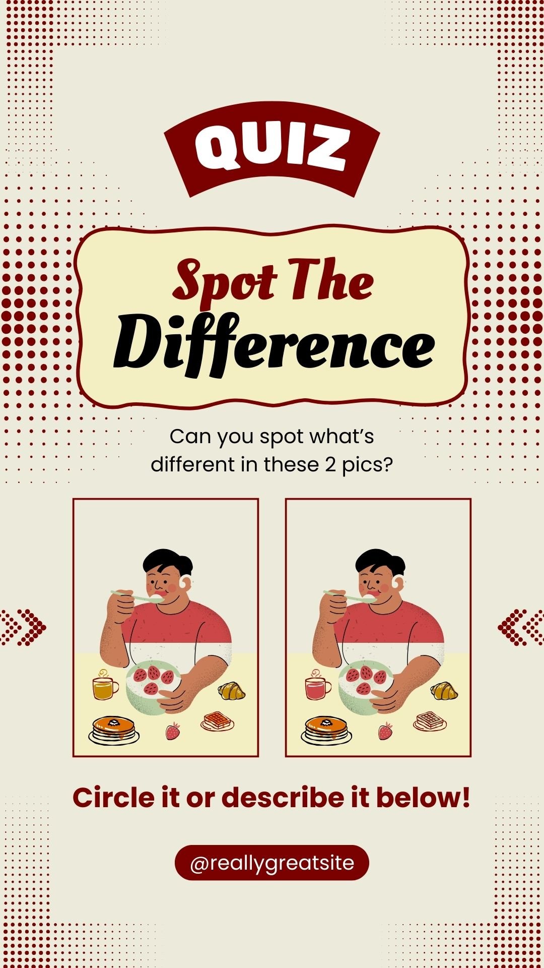 Spot the difference story