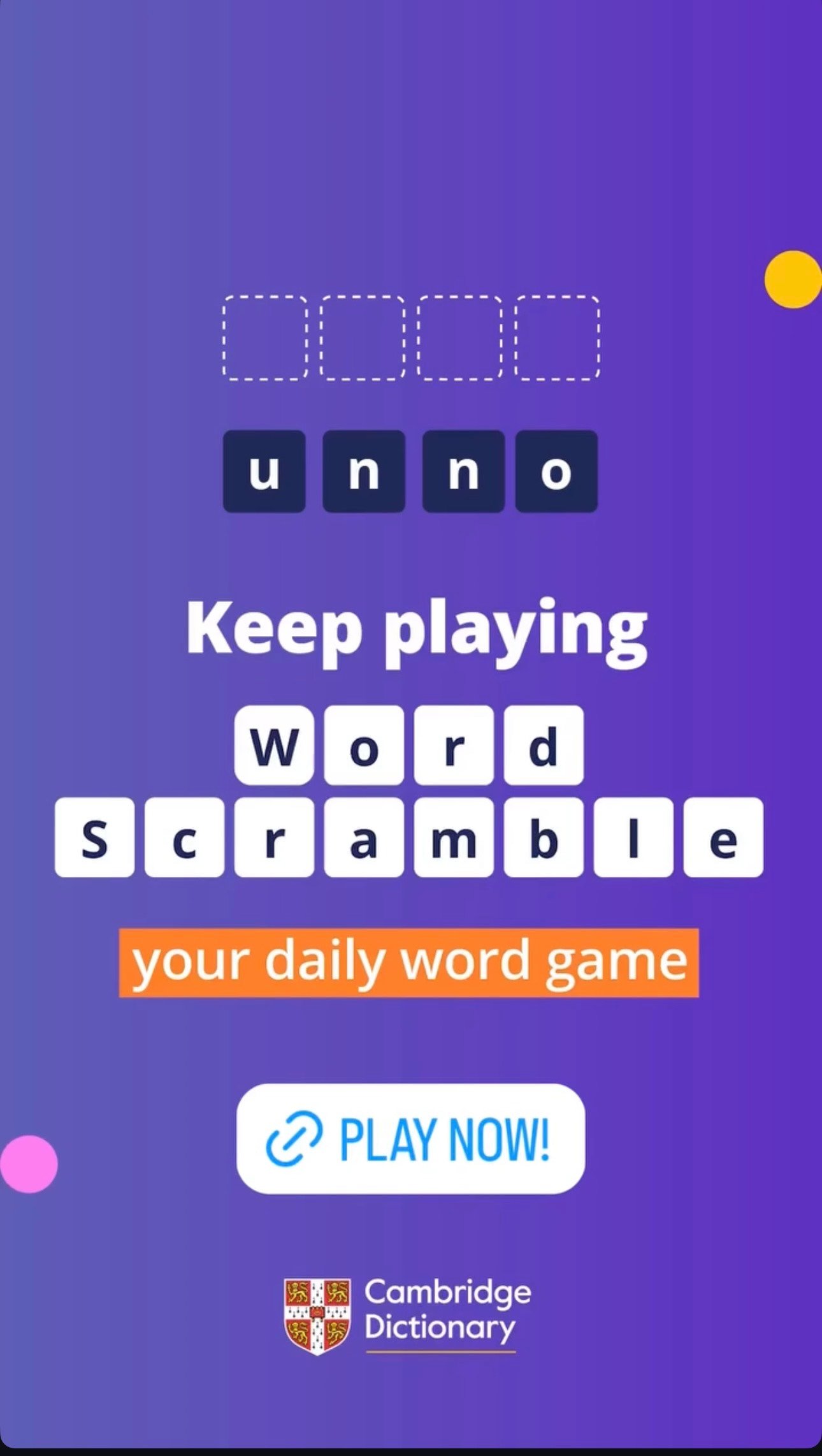 Unscramble words