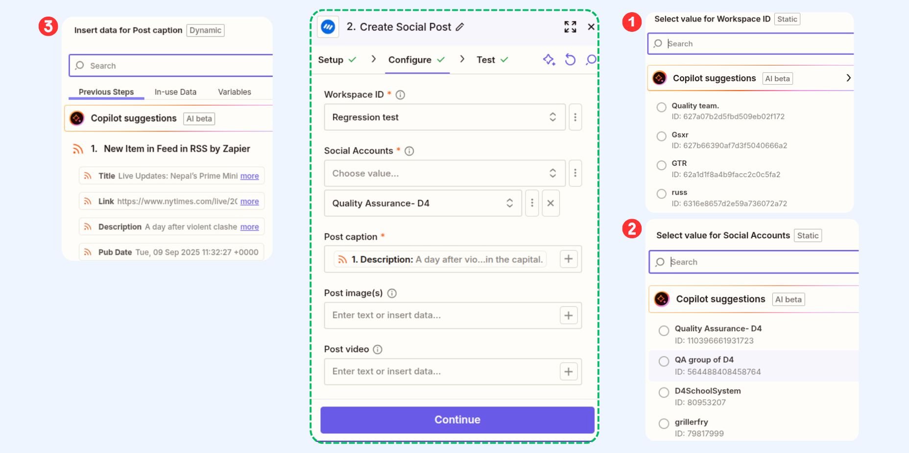 Configure your post