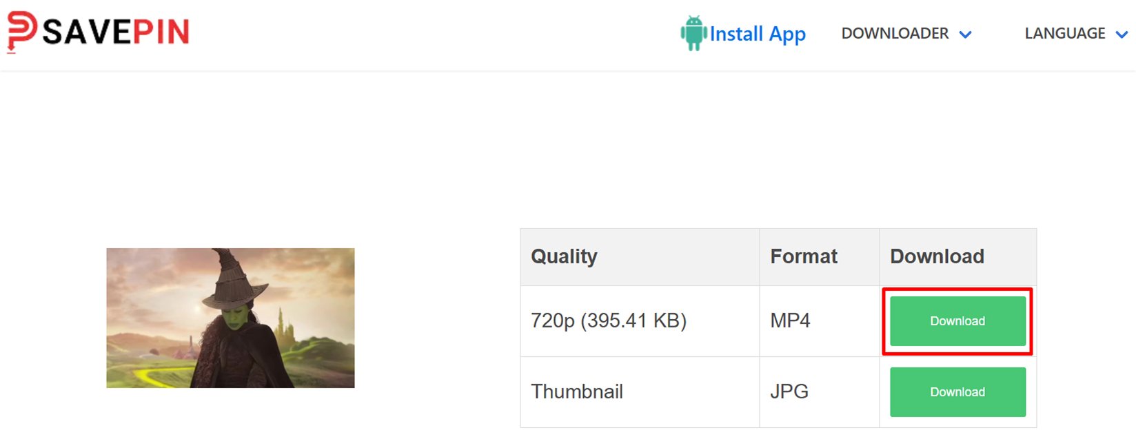 Download quality settings