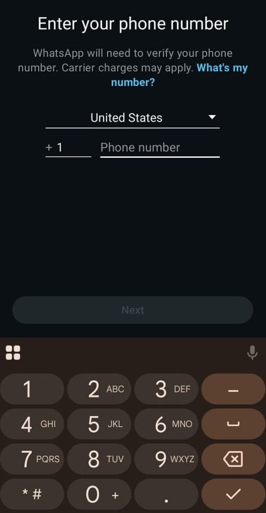 Number registeration