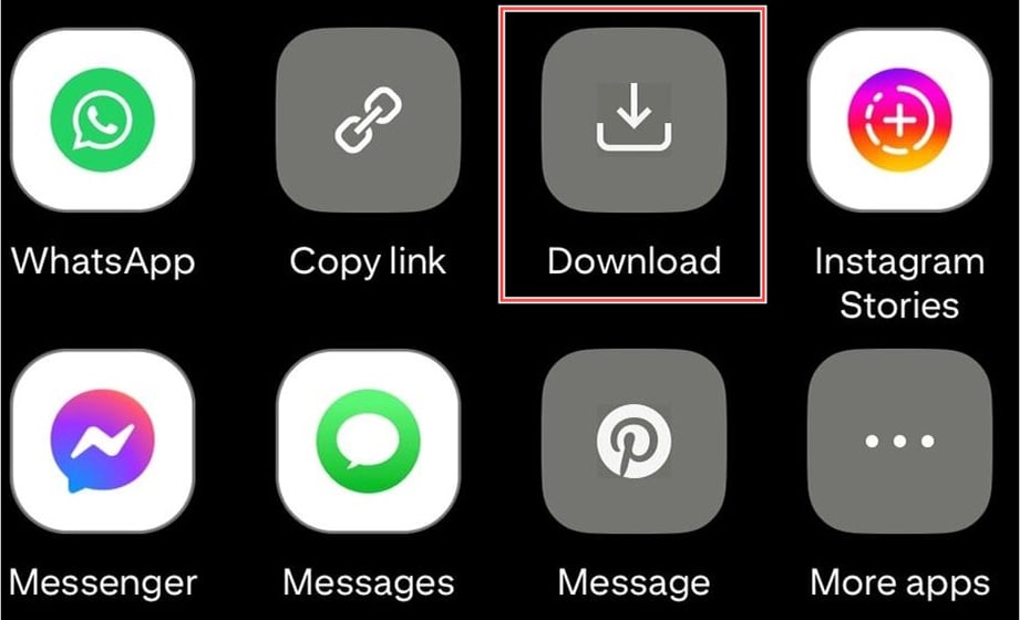 Pinterest download button