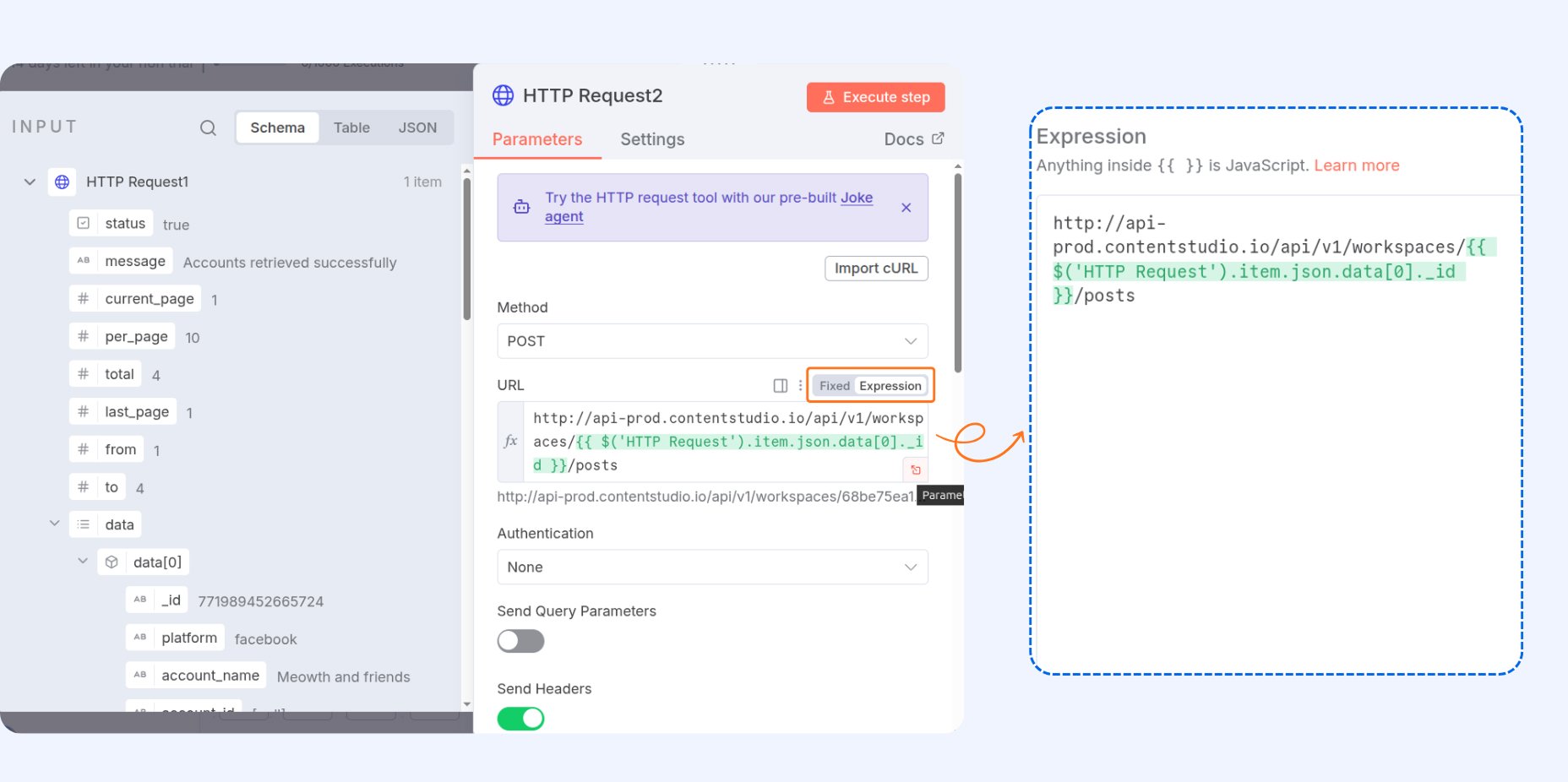 Post creation n8n ContentStudio automation workflow