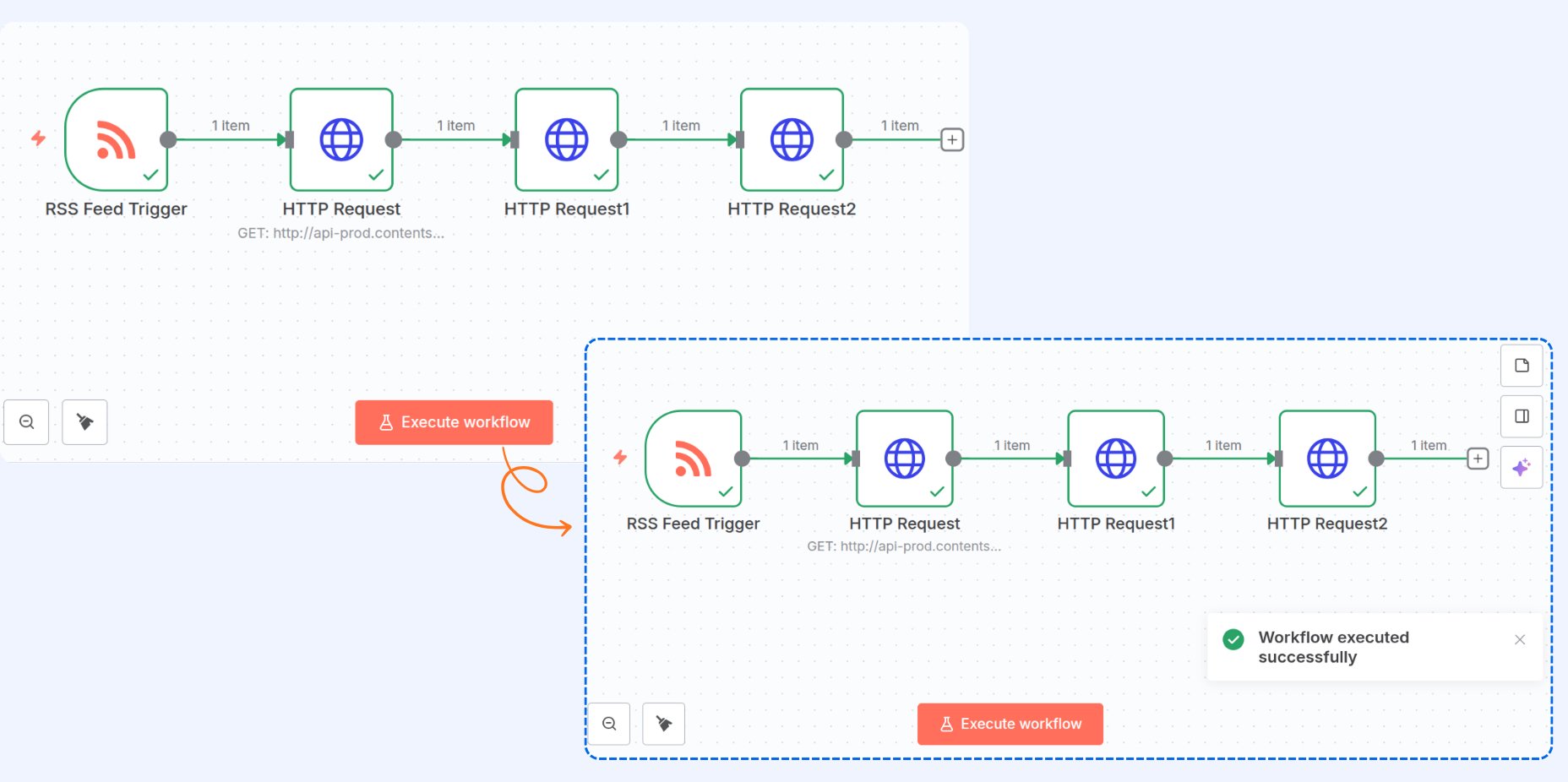 Run n8n ContentStudio automation workflow