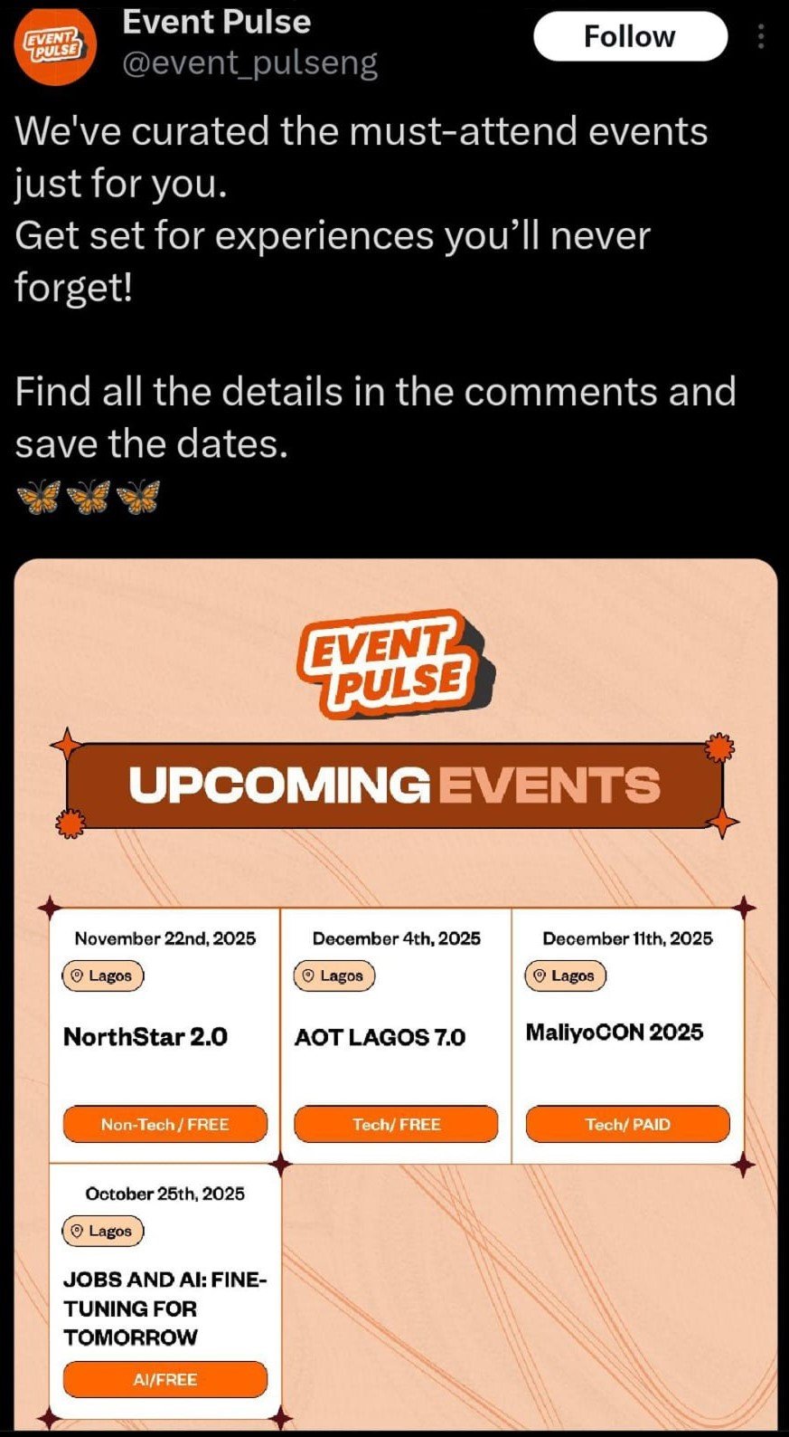 Social media event campaign