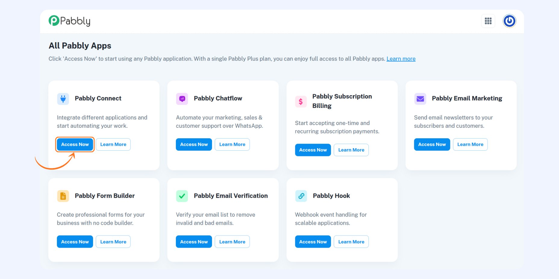 Access Pabbly Connect
