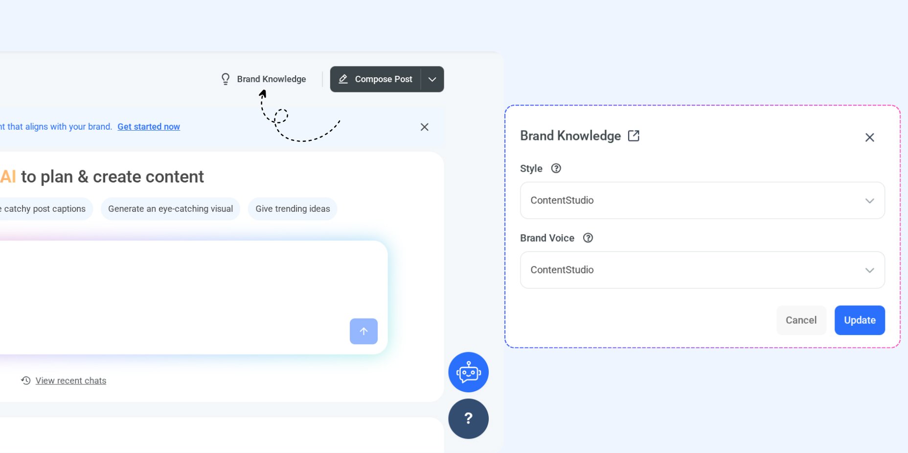 Navigate to Brand Knowledge