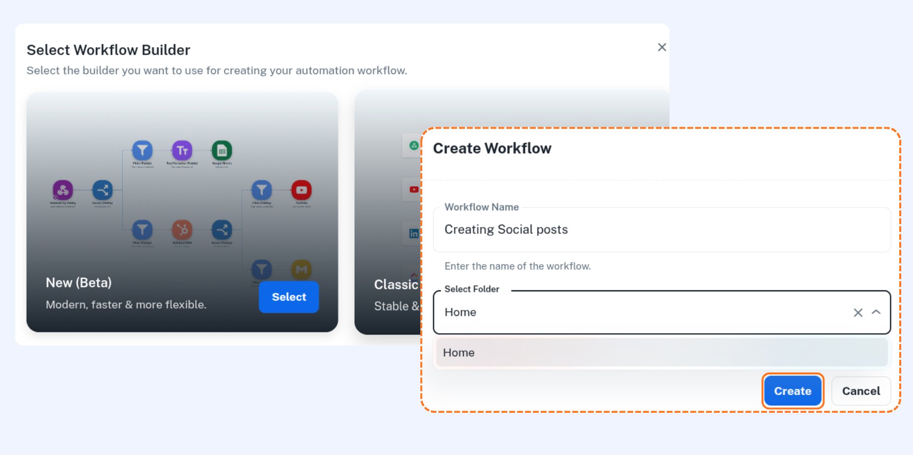 Name and organize workflow