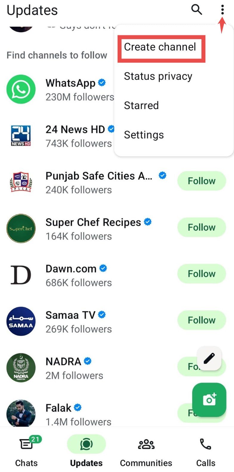 Whatsapp channel setup