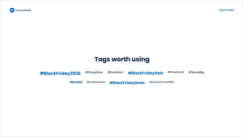 Black Friday hashtags to use