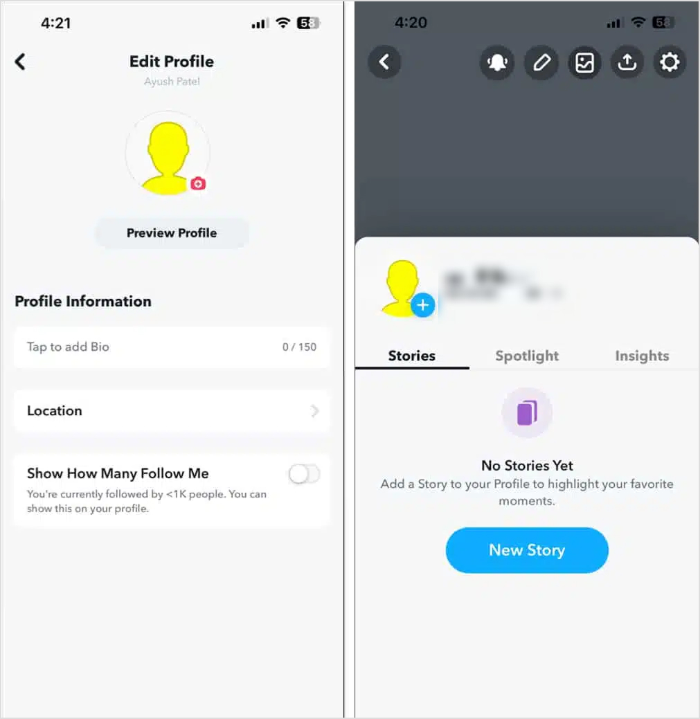 view your public profile