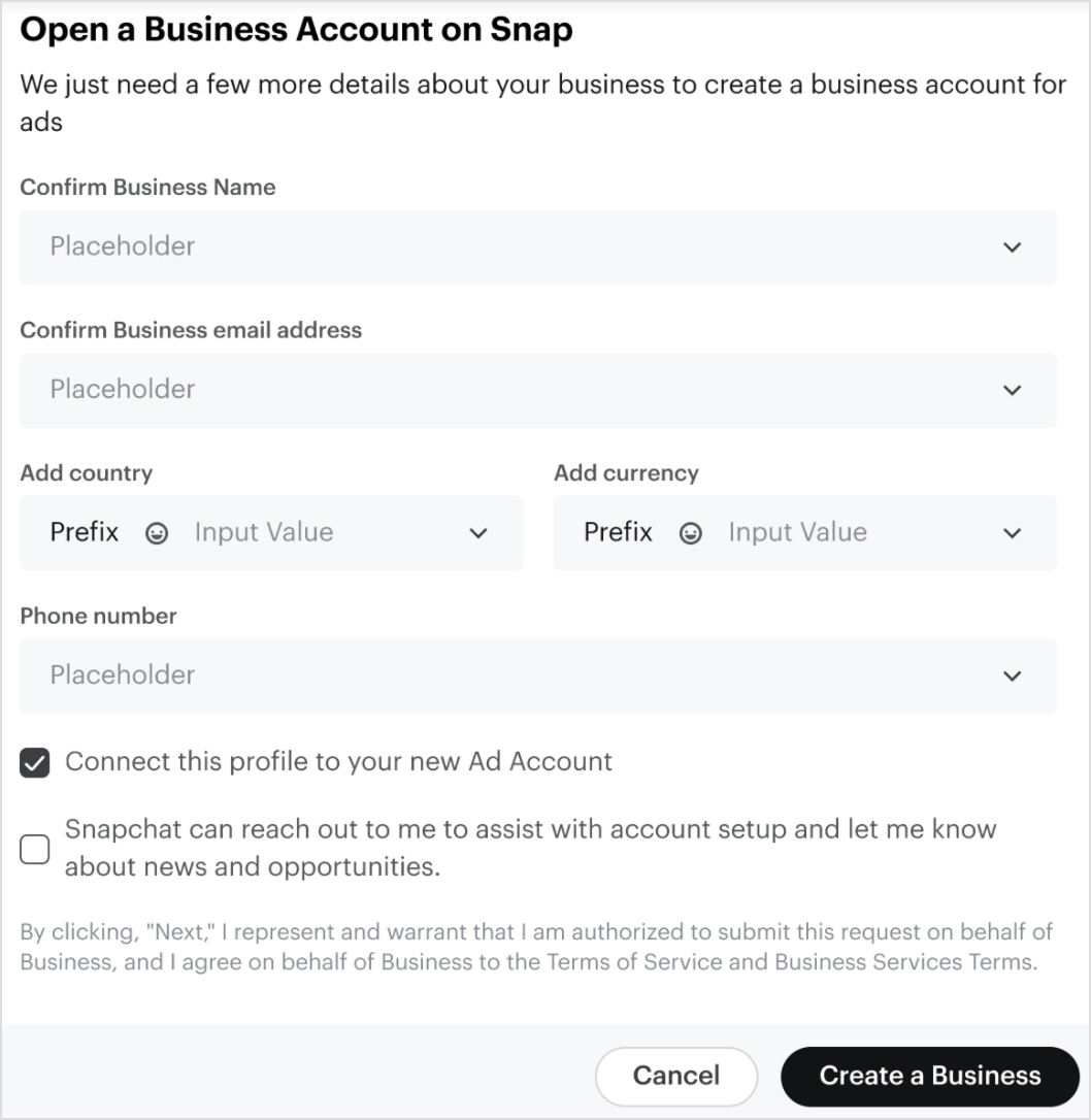 snapchat business 