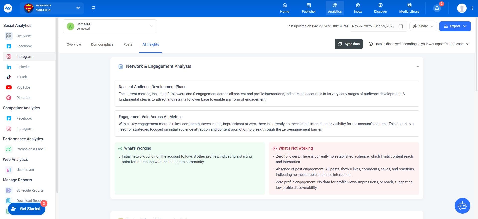 AI-driven insights for social media analytics