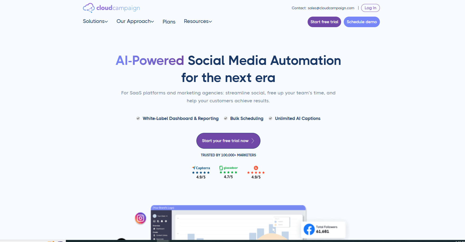 Cloud Campaign homepage