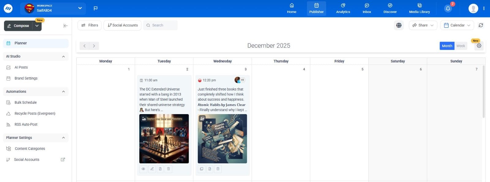 Compact Calendar View