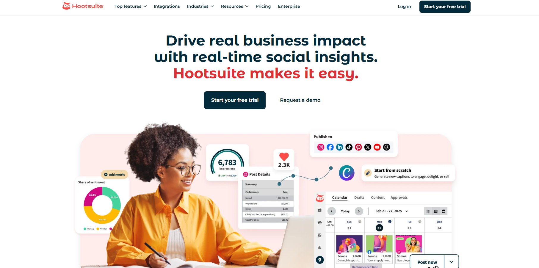 Hootsuite homepage