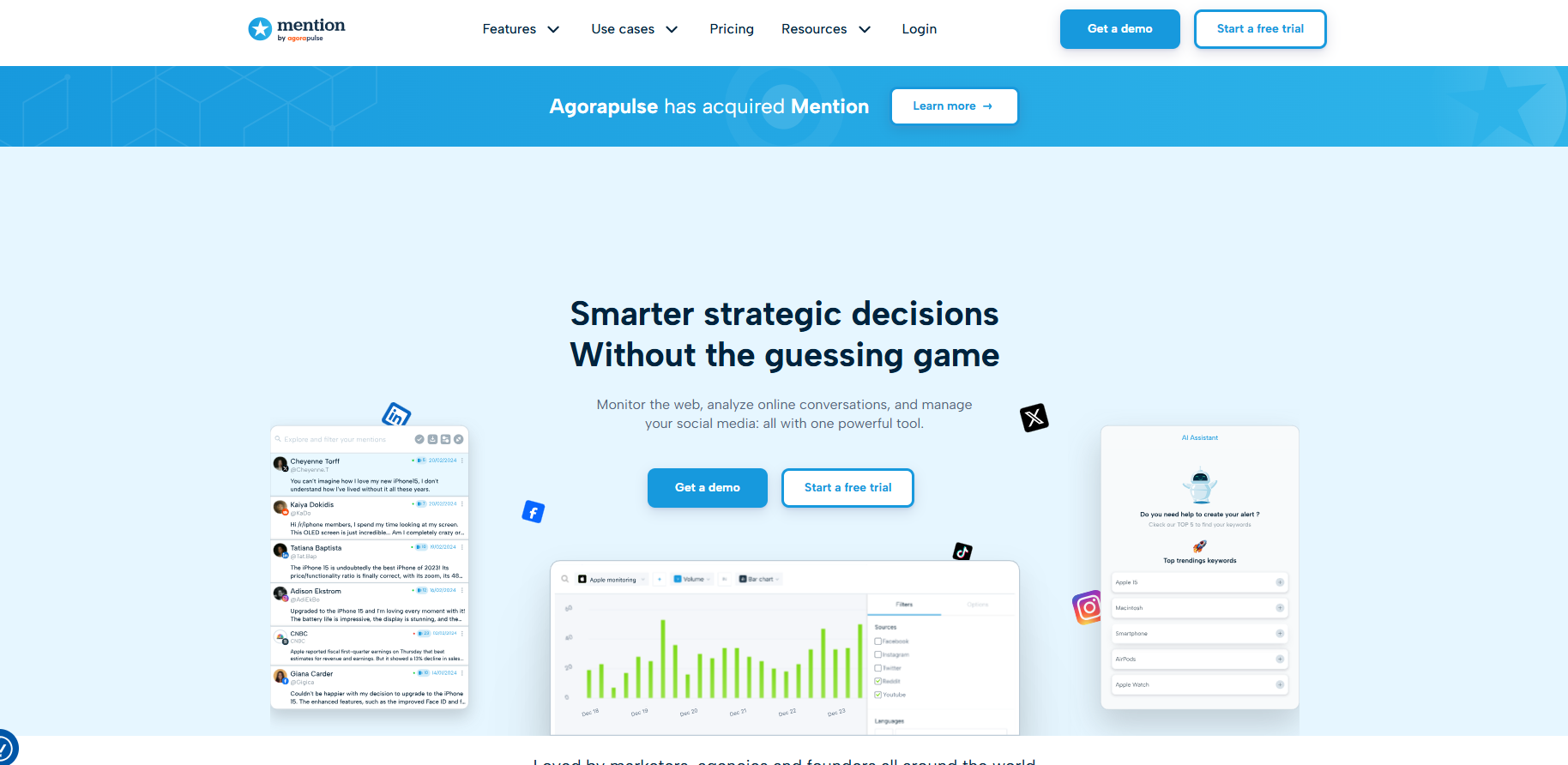 Mention by Agorapluse homepage