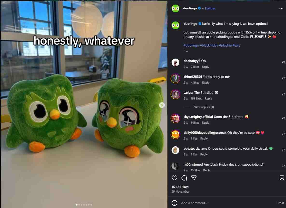 Duolingo social media