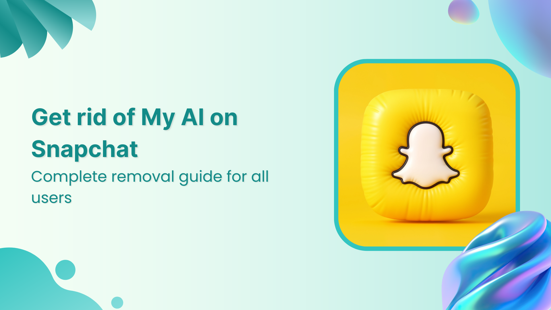 How to get rid of My AI on Snapchat