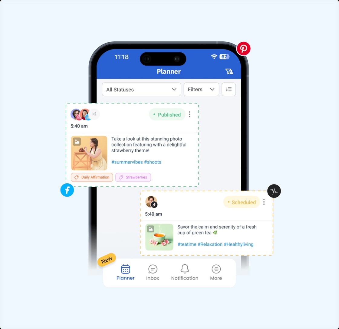 iOS app planner improvements