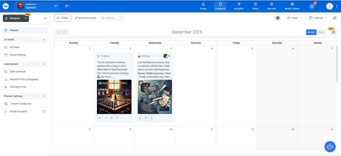 content calendar