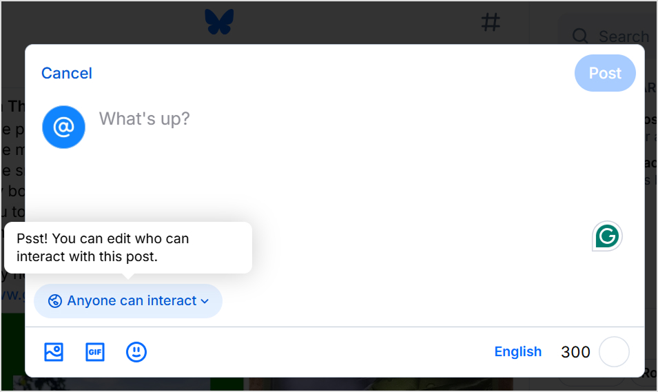 Create posts on Bluesky