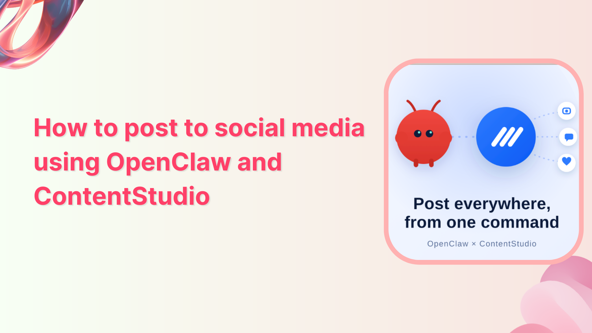 How to post to social media using OpenClaw and ContentStudio