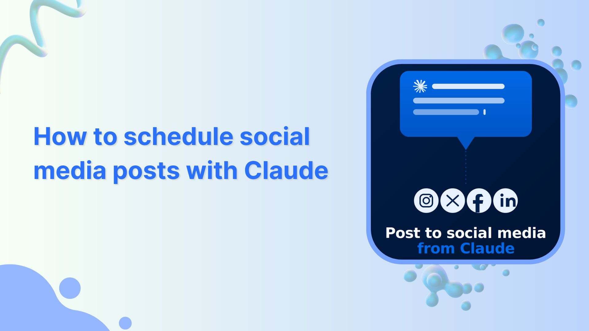 How to schedule social media posts with Claude