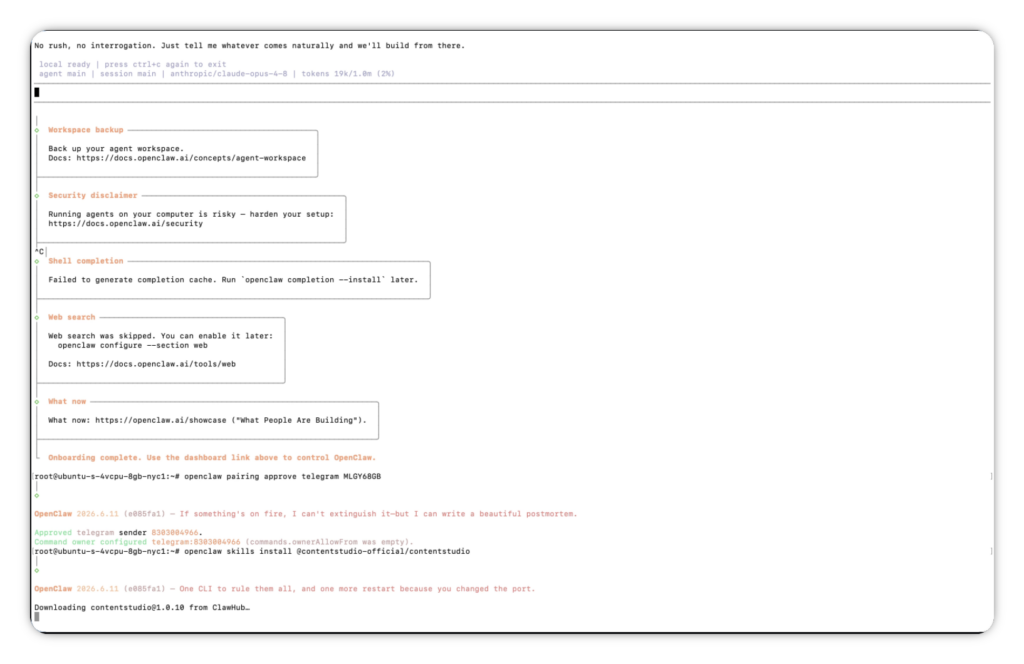 Install the ContentStudio skill