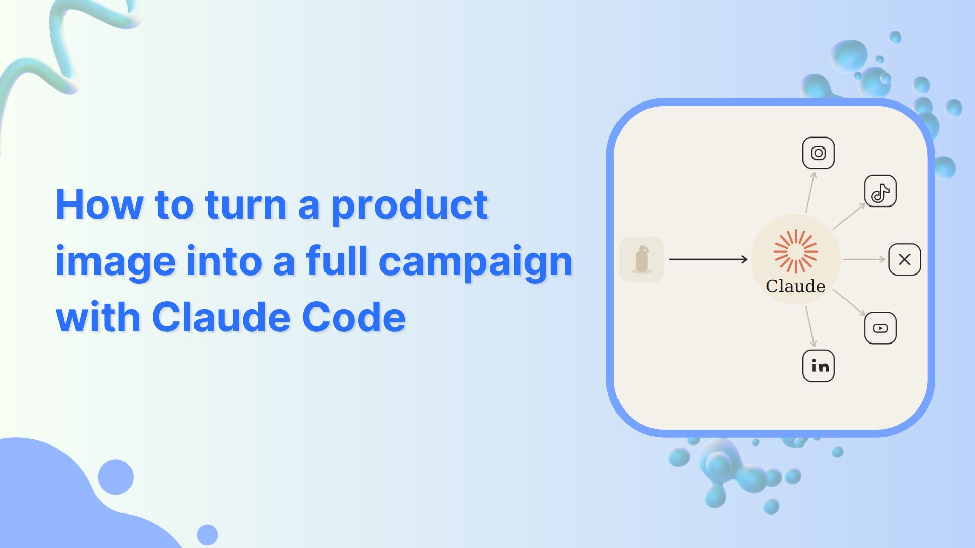 How to turn a product image into a full campaign with Claude Code