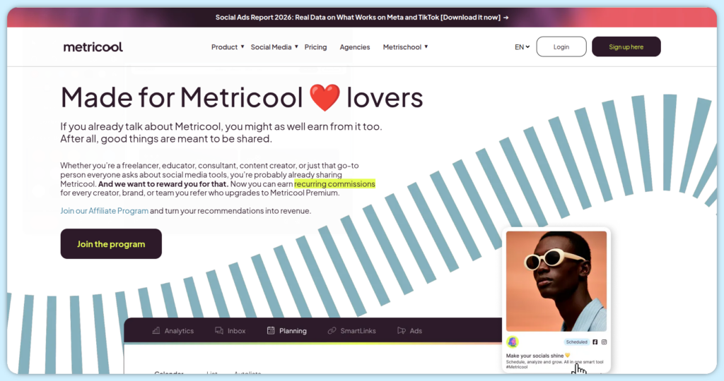 Metricool Later Affiliate Program