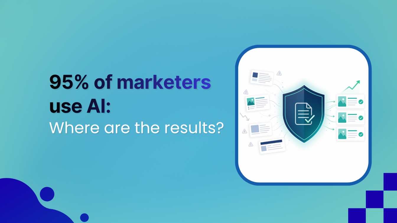 95% of marketers use AI. Only 39% see better performance. The gap isn’t the AI