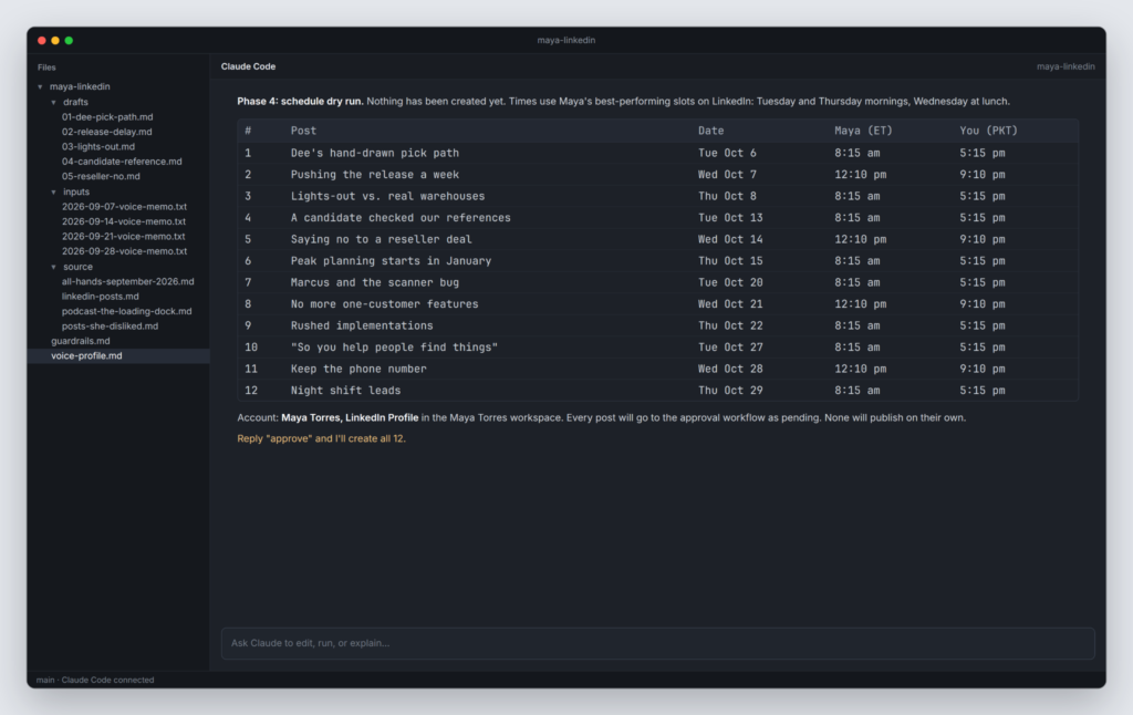 Schedule posts and route them for approval